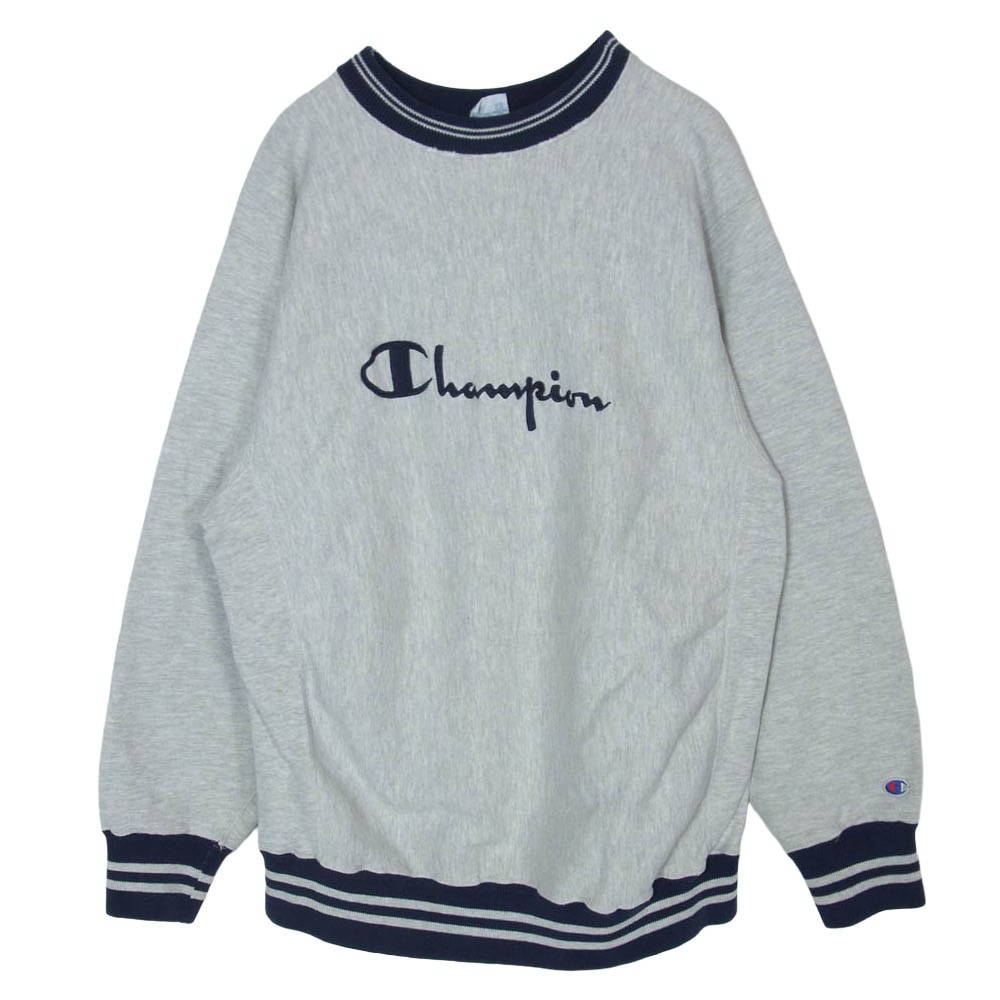 Champion チャンピオン 90s USA製 REVERSE WEAVE リバース ウィーブ ロゴ スウェット グレー系 XL【中古】