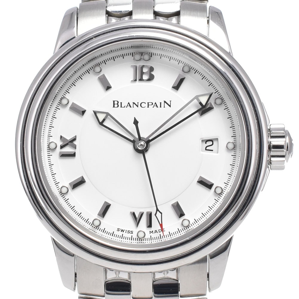 ブランパン Blancpain 2102-1127-11 レマン ウルトラスリム ホワイト 自動巻き レディース 美品 腕時計 L#148248