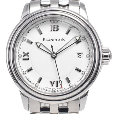 ブランパン Blancpain 2102-1127-11 レマン ウルトラスリム ホワイト 自動巻き レディース 美品 腕時計 L#148248