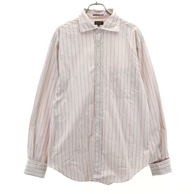 PAUL SMITH COLLECTION ポールスミスコレクション 日本製 ストライプ柄 長袖 コットンシャツ L マルチ