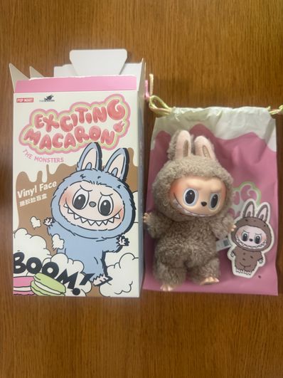 POP MART THE MONSTERS (LABUBU) Exciting Macaron Plush Series TOFFEE
