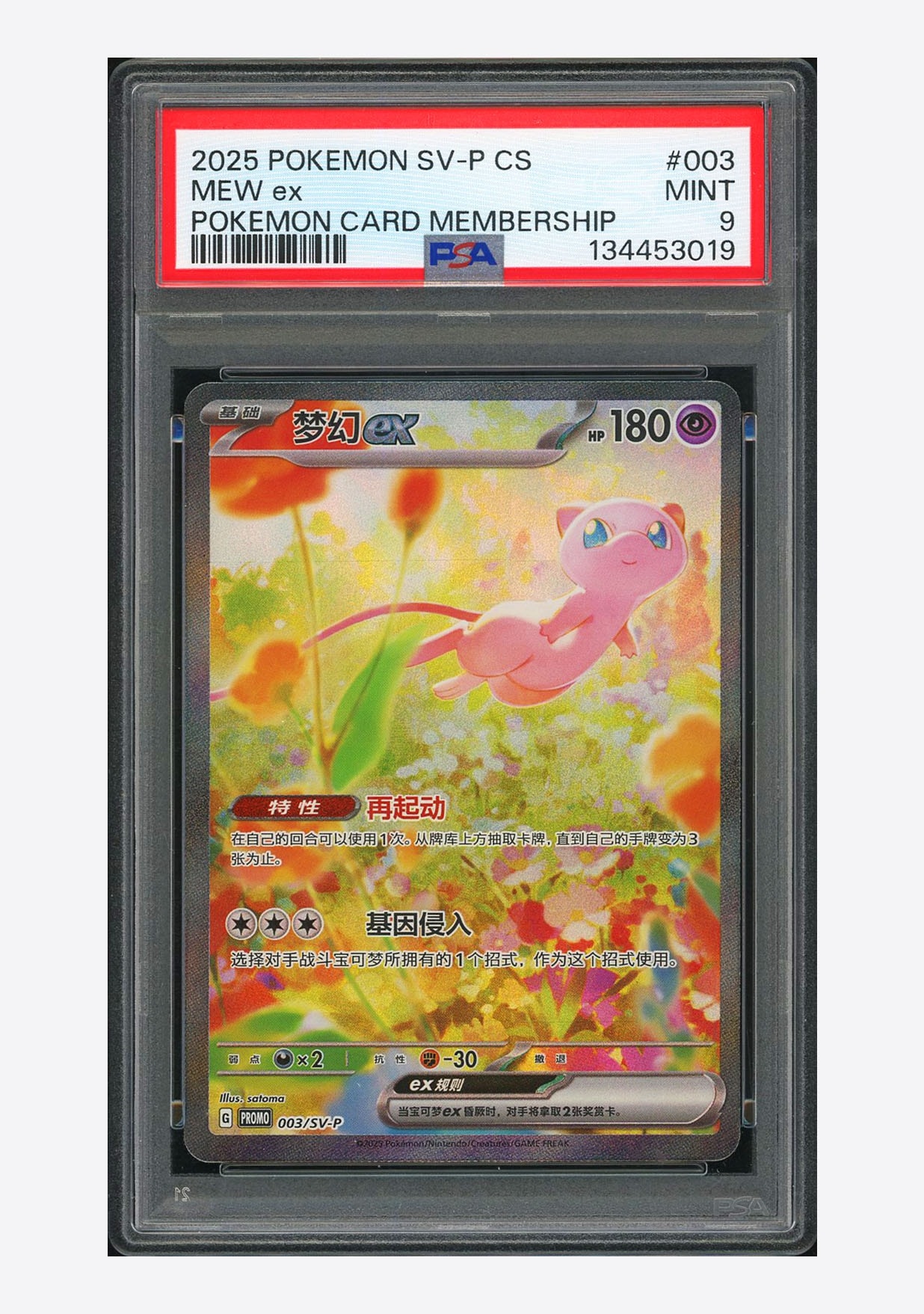 PSA10】ミュウex P [SV-P 003]【中国語版】(プロモーションカード