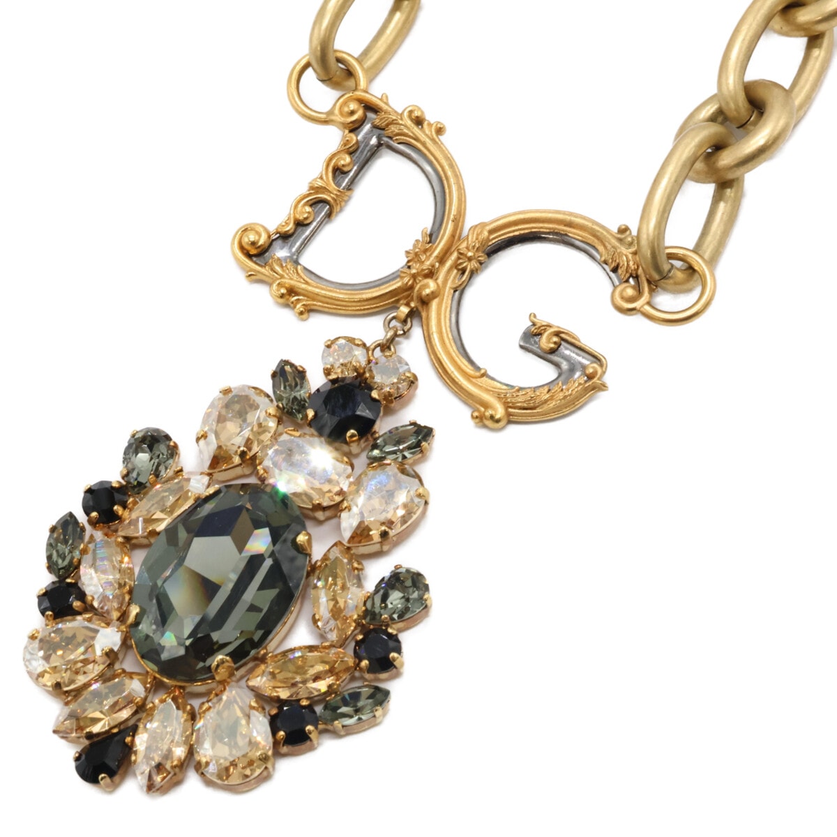 ドルチェアンドガッバーナ 【美品】DGロゴ ビジュー チェーン