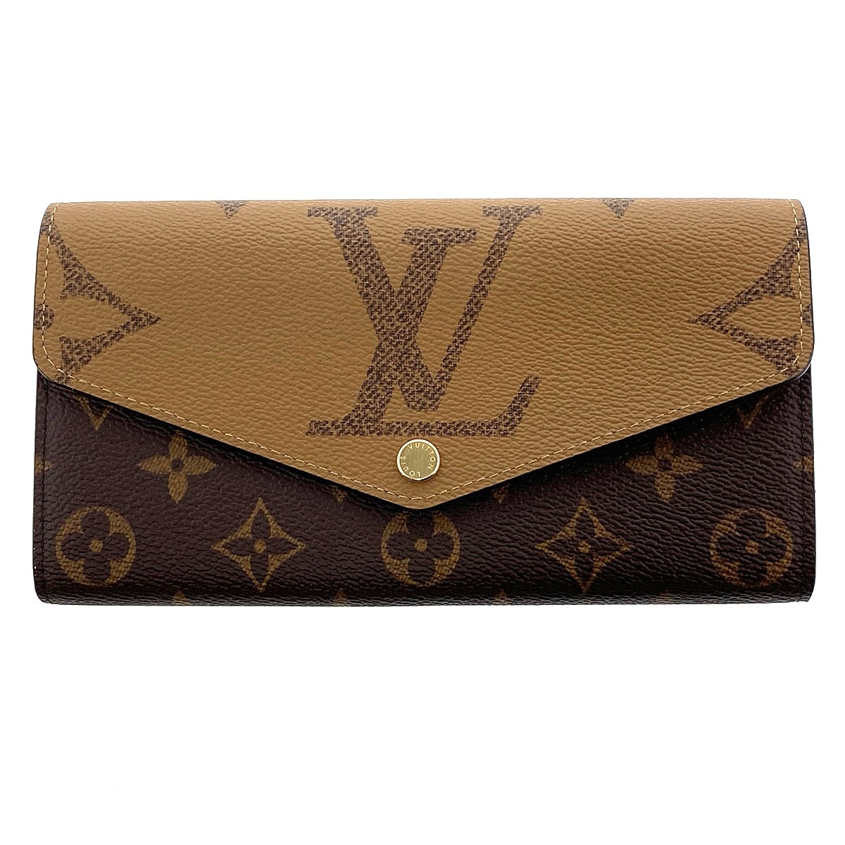 LOUIS VUITTON ルイ・ヴィトン ポルトフォイユ サラ 長財布 M80726 モノグラムリバース ブラウン  レディース【中古】