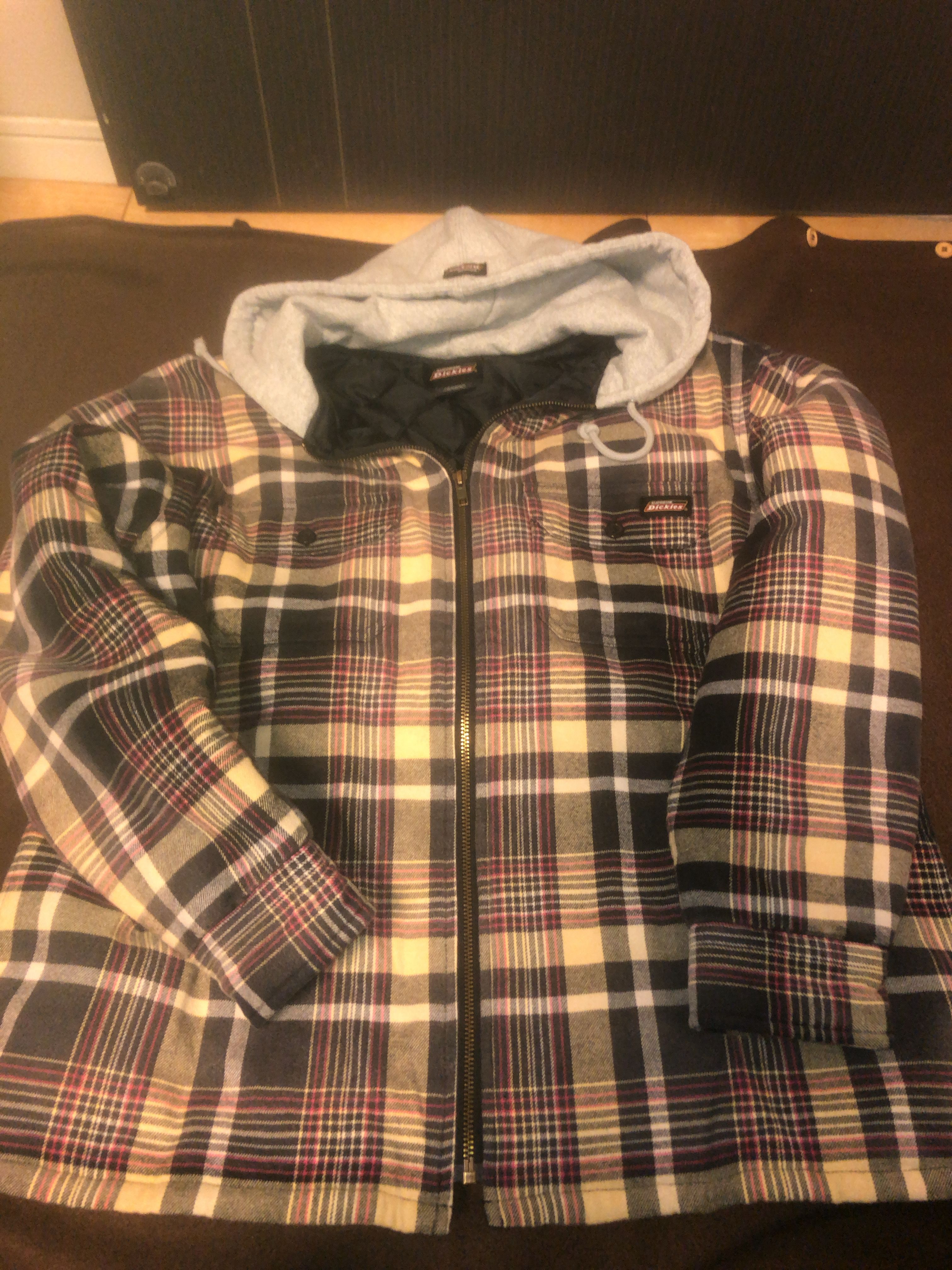 Supreme x Dickies Plaid Hooded Zip Up Shirt "Black"