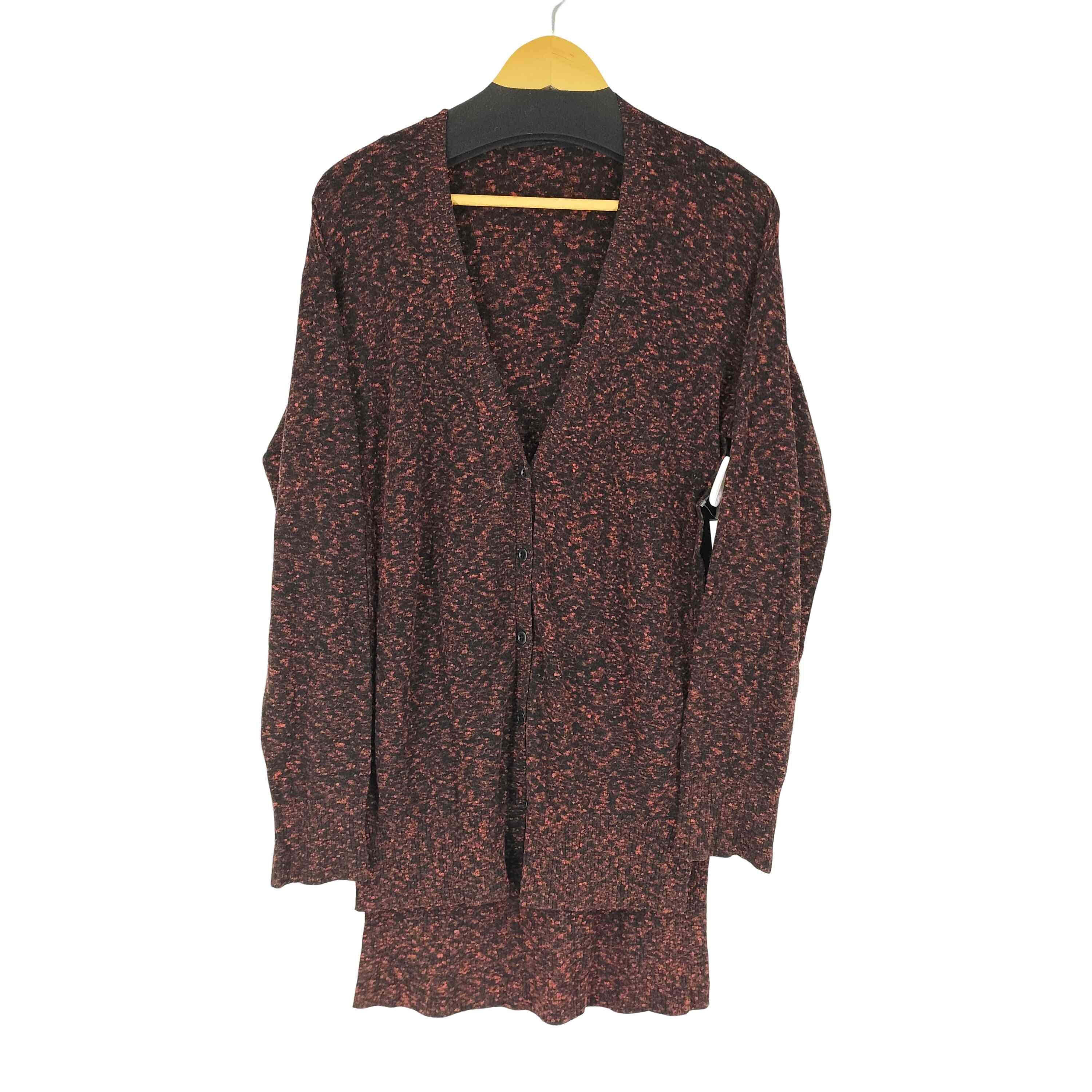 総柄 ニット ロングカーディガン【1141910760185】