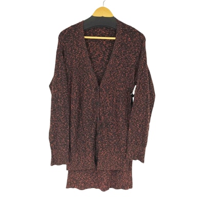 総柄 ニット ロングカーディガン【1141910760185】