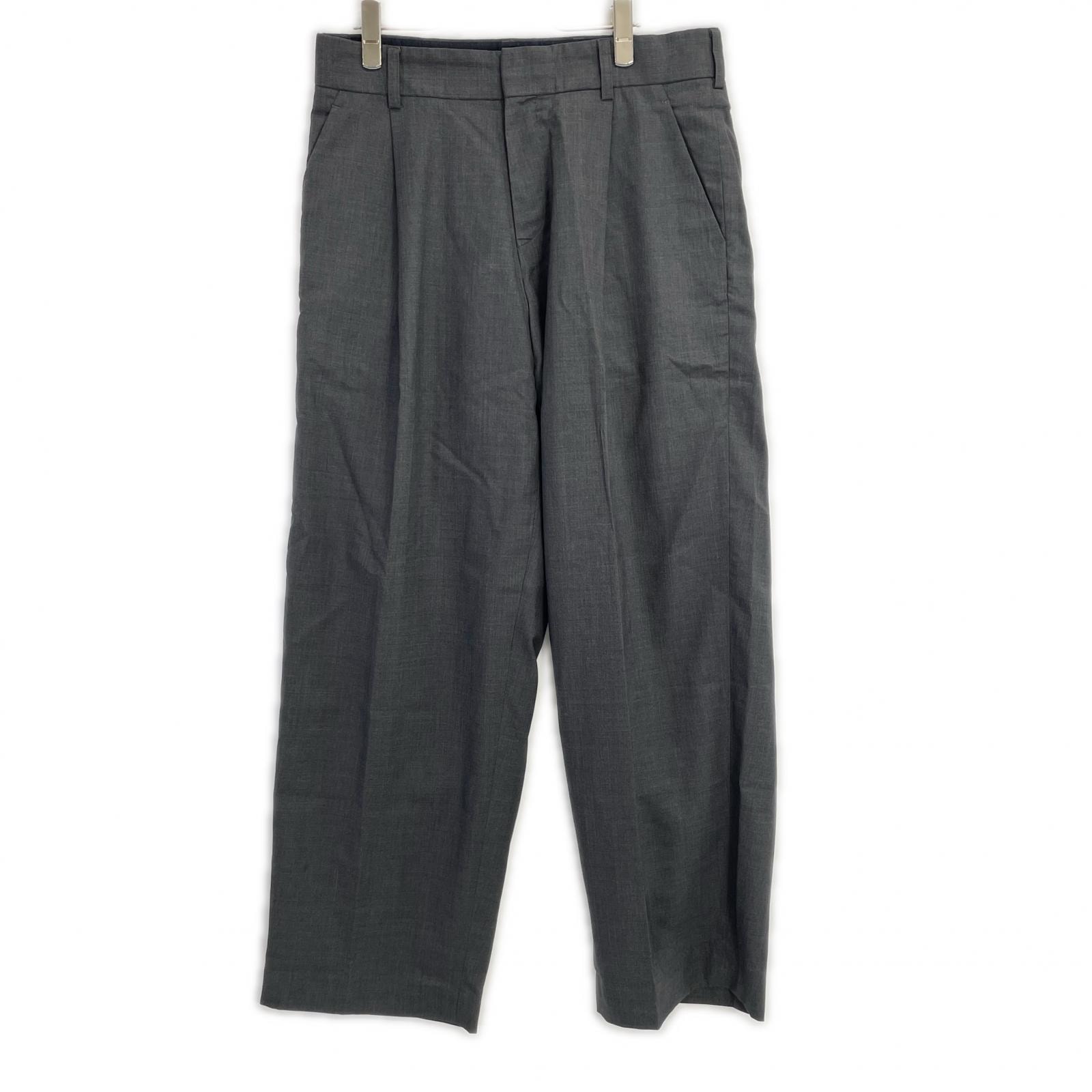 カラー 23SS 23SCM-P13109 チャコールグレー トロピカルウール WOOL WIDE PANT ワイドパンツ 1