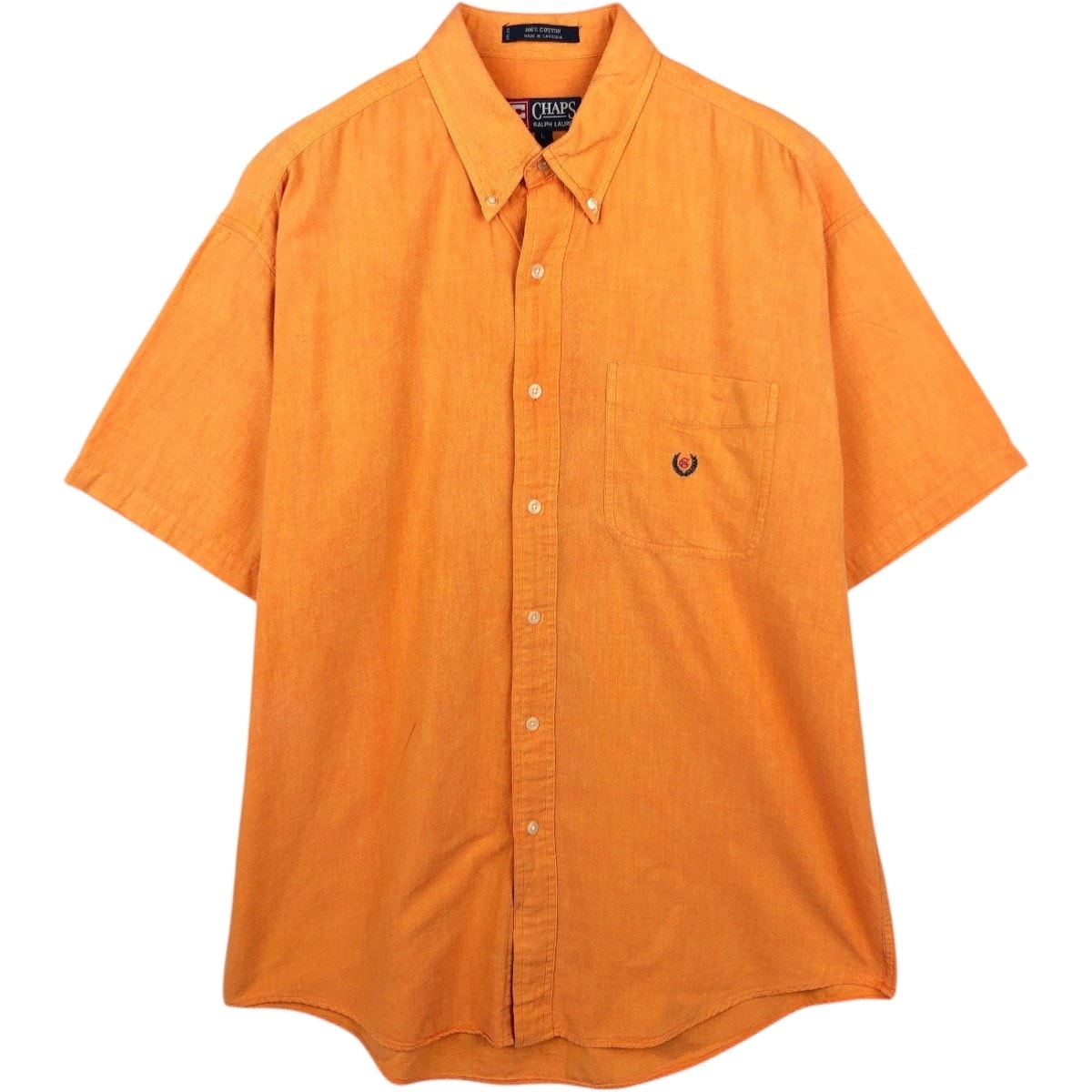 古着 ラルフローレン Ralph Lauren CHAPS チャップス 半袖 ボタンダウンシャツ メンズL相当/eaa668674