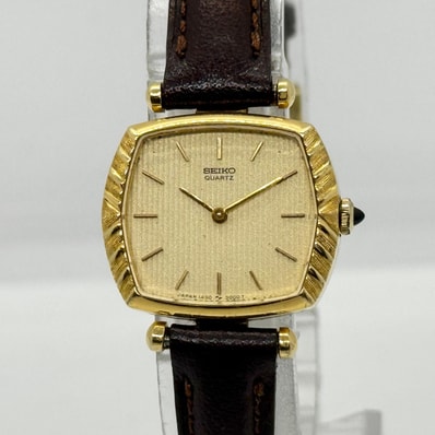 SEIKO セイコー 1400-6630 ゴールド QZ レディース 14K YG 腕時計 訳あり
