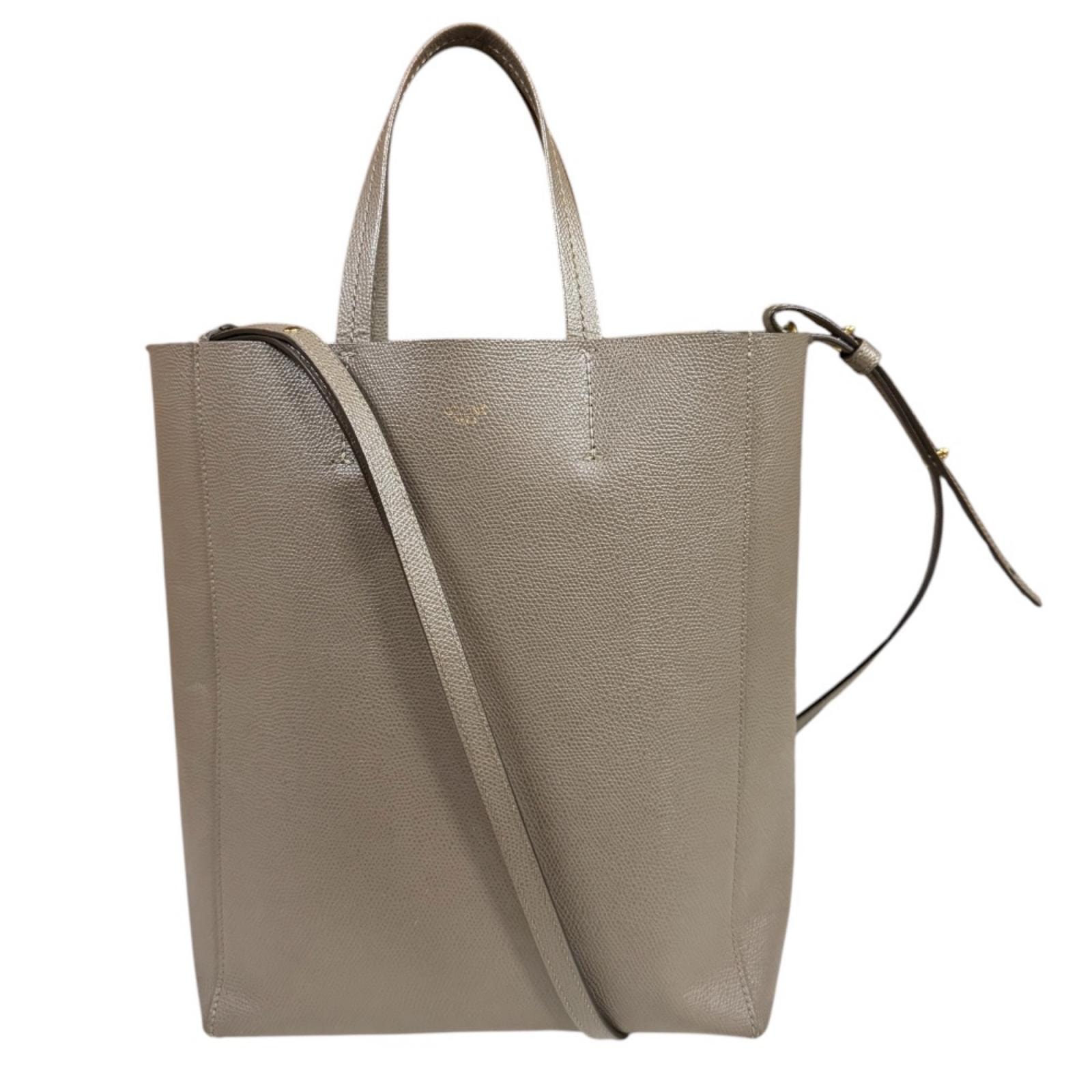 セリーヌ バーティカルカバ スモール ショルダーバッグ レザー 189813 ブラウン レディース CELINE 中古