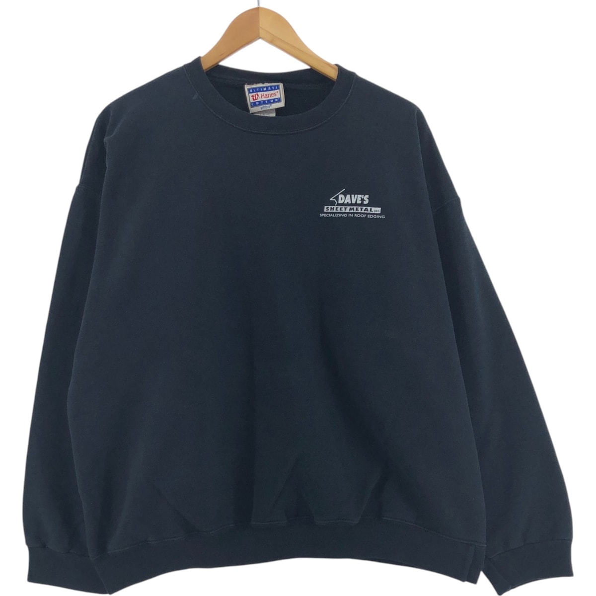 古着 ~00年代 ヘインズ Hanes DAVE'S SHEET METAL INC. アドバタイジング スウェットシャツ トレーナー メンズL相当/eaa514428