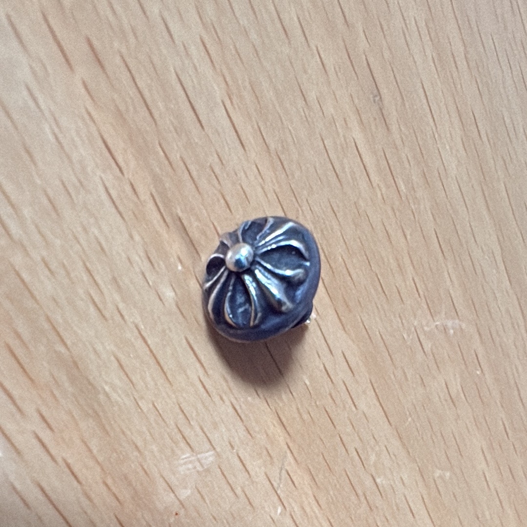 Chrome Hearts Cross Ball Stud Earrings "Silver"