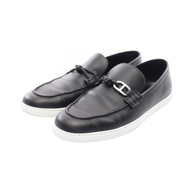 エルメス HERMES イグナシオ シェーヌダンクル モカシン 靴 レザー メンズ ブラック系 241927Z 【中古】