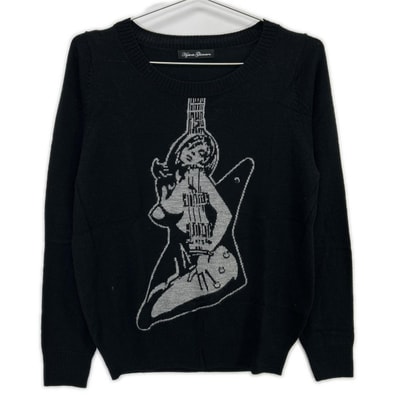 ヒステリックグラマー 0153NS10 ブラック ギターガール セーター