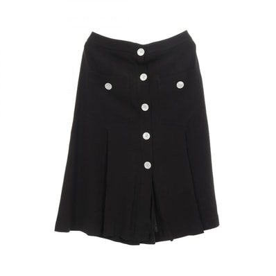 プラダ PRADA サテンサブレ スカート 衣料品 ボトムス レーヨン シルク レディース ブラック系 【中古】