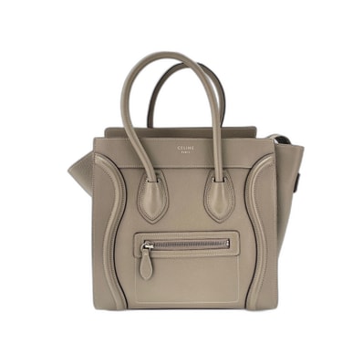 セリーヌ CELINE レザー ラゲージマイクロ ハンドバッグ【中古】