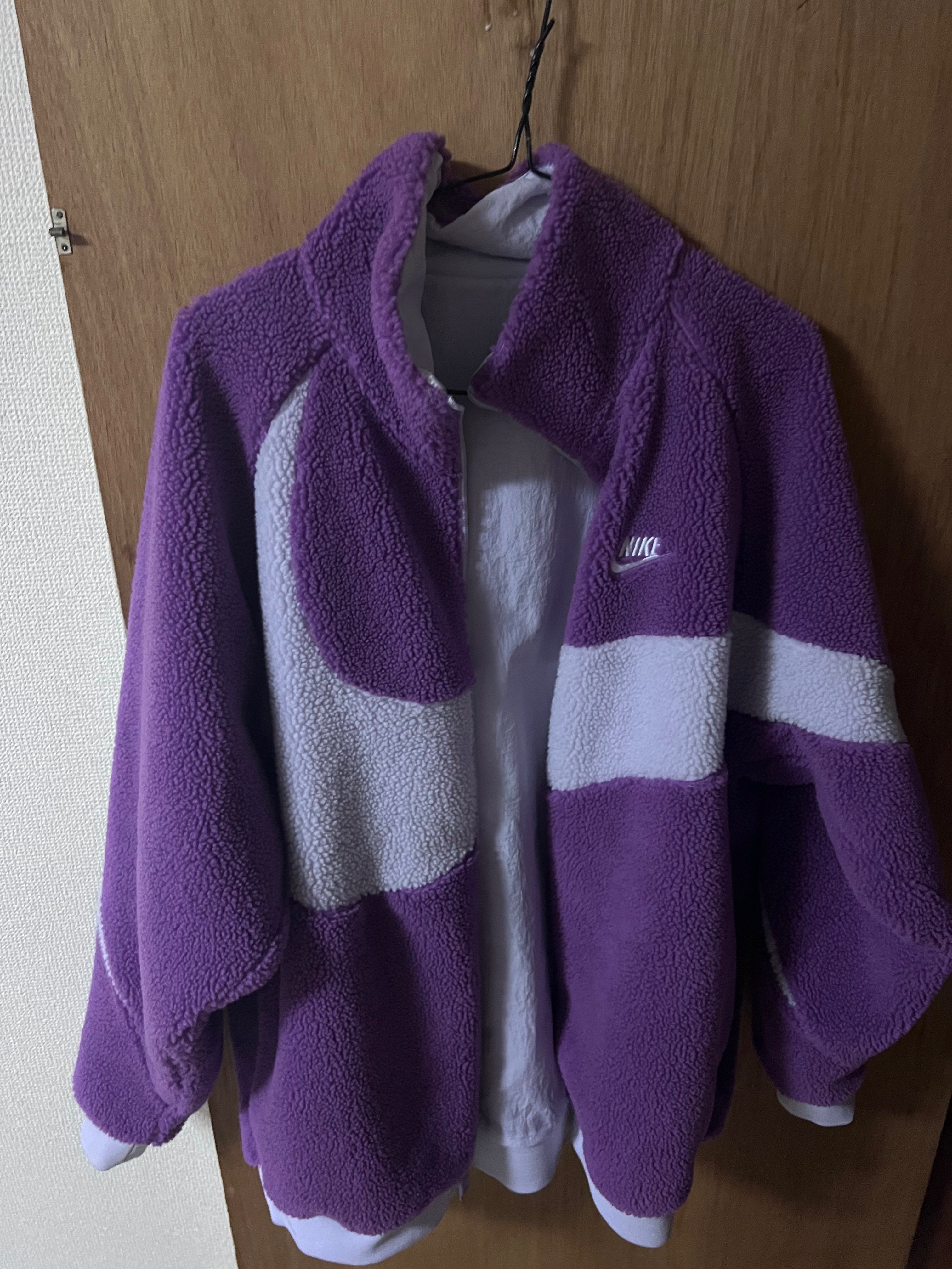 Nike Big Swoosh Reversible Boa Jacket "Purple Nebula/Violet Frost"