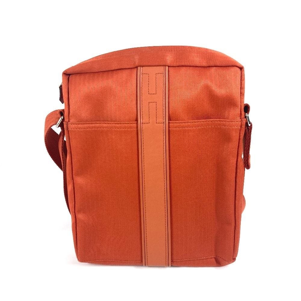 エルメス HERMES アカプルコ バンドリエール PM ポシェット 斜め掛けバック 肩掛けバック ショルダーバック カバン バック ショルダーバッグ ナイロンキャンバス オレンジ 美品