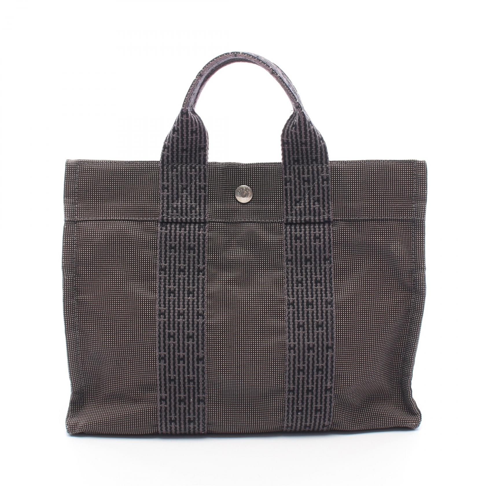 エルメス HERMES エールラインPM トートバッグ バッグ ナイロンキャンバス レディース グレー系 【中古】