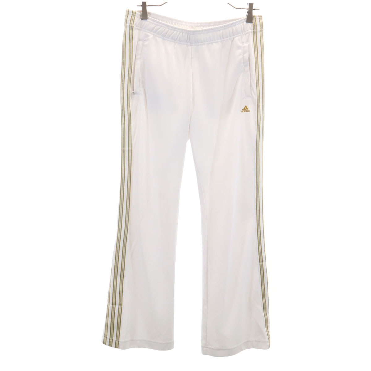 adidas アディダス トレーニング ブーツカット ロングジャージパンツ M ホワイト