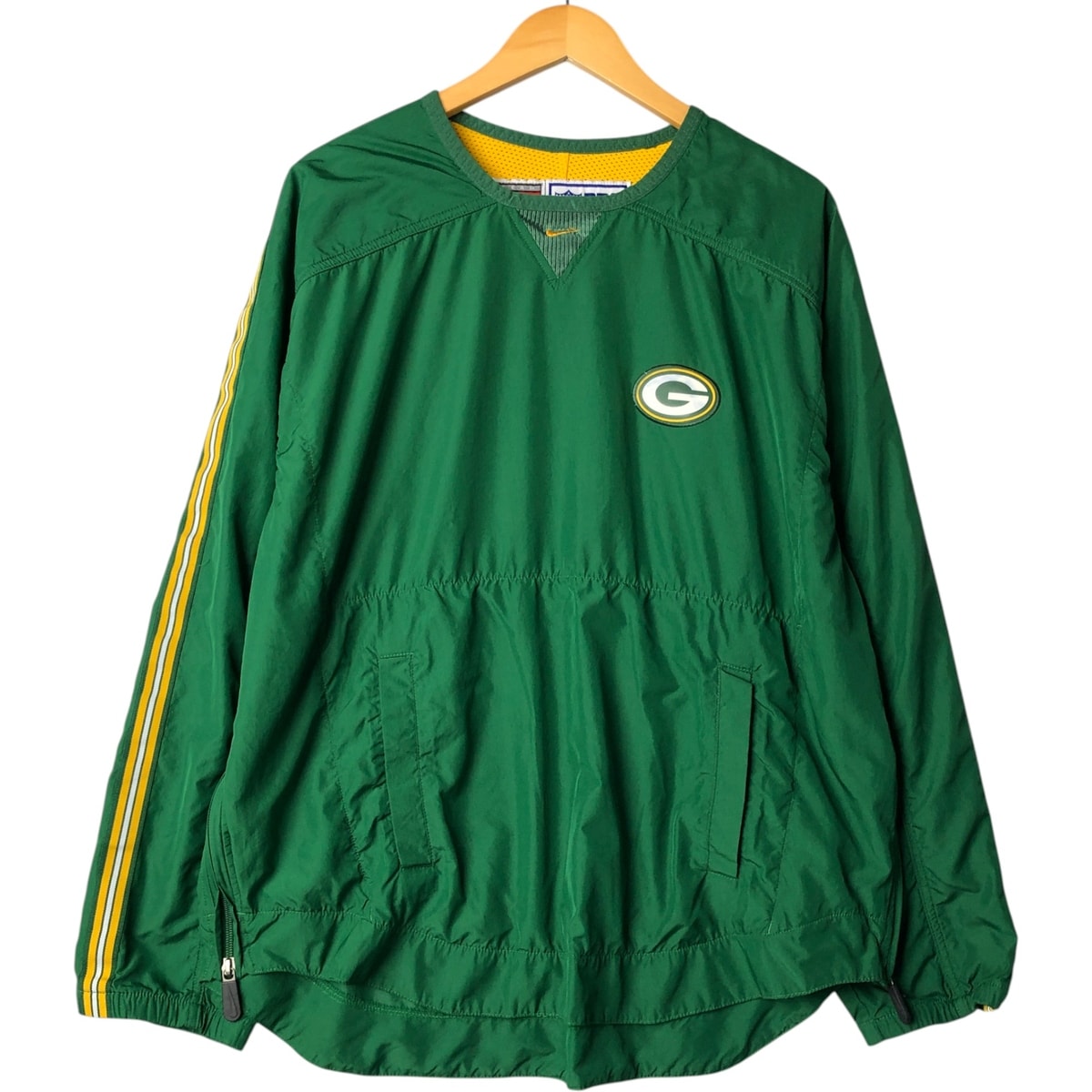 古着 00年代 ナイキ NIKE TEAM NFL GREEN BAY PACKERS グリーンベイパッカーズ ウォームアッププルオーバー メンズL相当/eaa581600