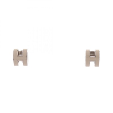エルメス HERMES MINI POP H ミニポップアッシュ ピアス ジュエリー GP(ゴールドメッキ) レディース シルバー系 / ベージュ系 【中古】