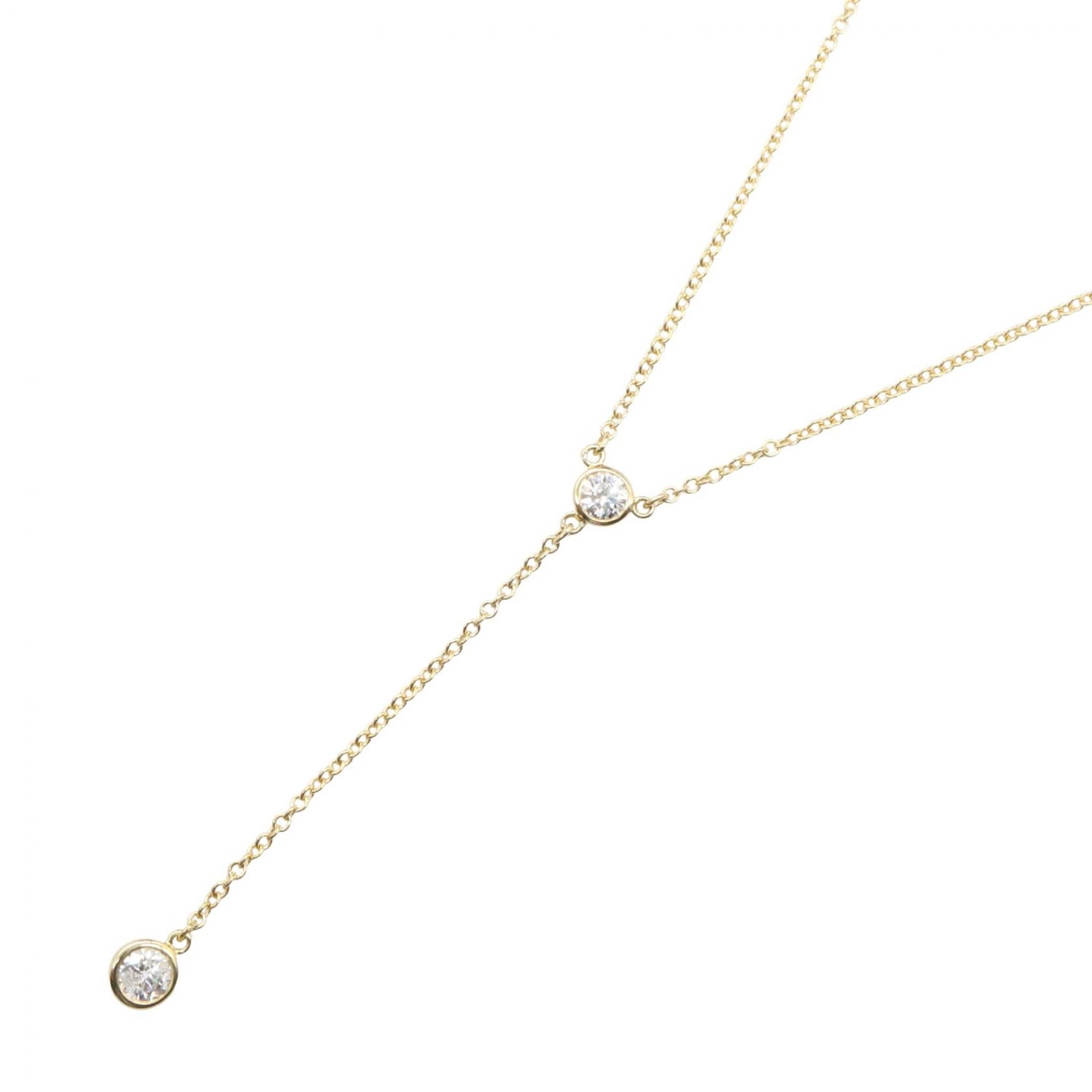 ティファニー TIFFANY&CO バイザヤード ネックレス ネックレス ジュエリー K18(イエローゴールド) ダイヤモンド レディース ゴールド系 / クリア系 【中古】