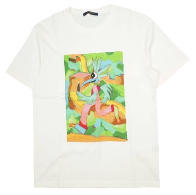 LOUIS VUITTON ルイ・ヴィトン 21SS イタリア製 LVフレンド インサイドアウトラベル Tシャツ RM211 NPG HKY73W M WHITE 半袖 ズームと仲間たちの冒険 トップス g23995