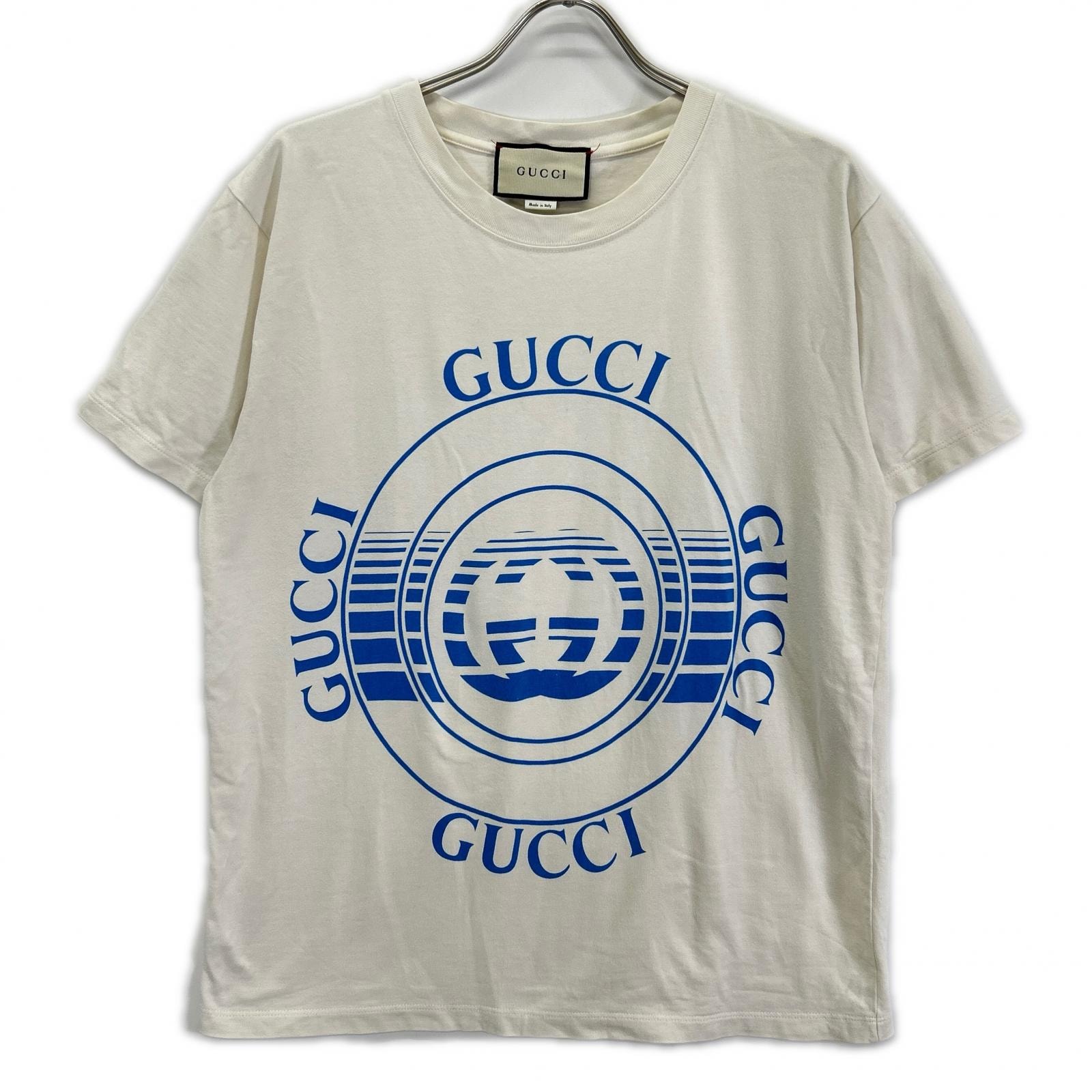 グッチ 20AW 616036 ホワイト Disc Print Oversized Tee XS
