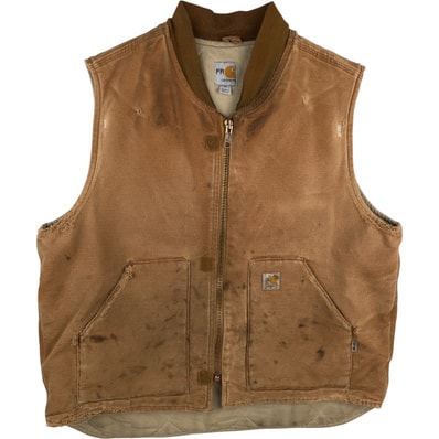 古着 カーハート Carhartt FRシリーズ 中綿入り ダックベスト メンズM相当/eaa605729