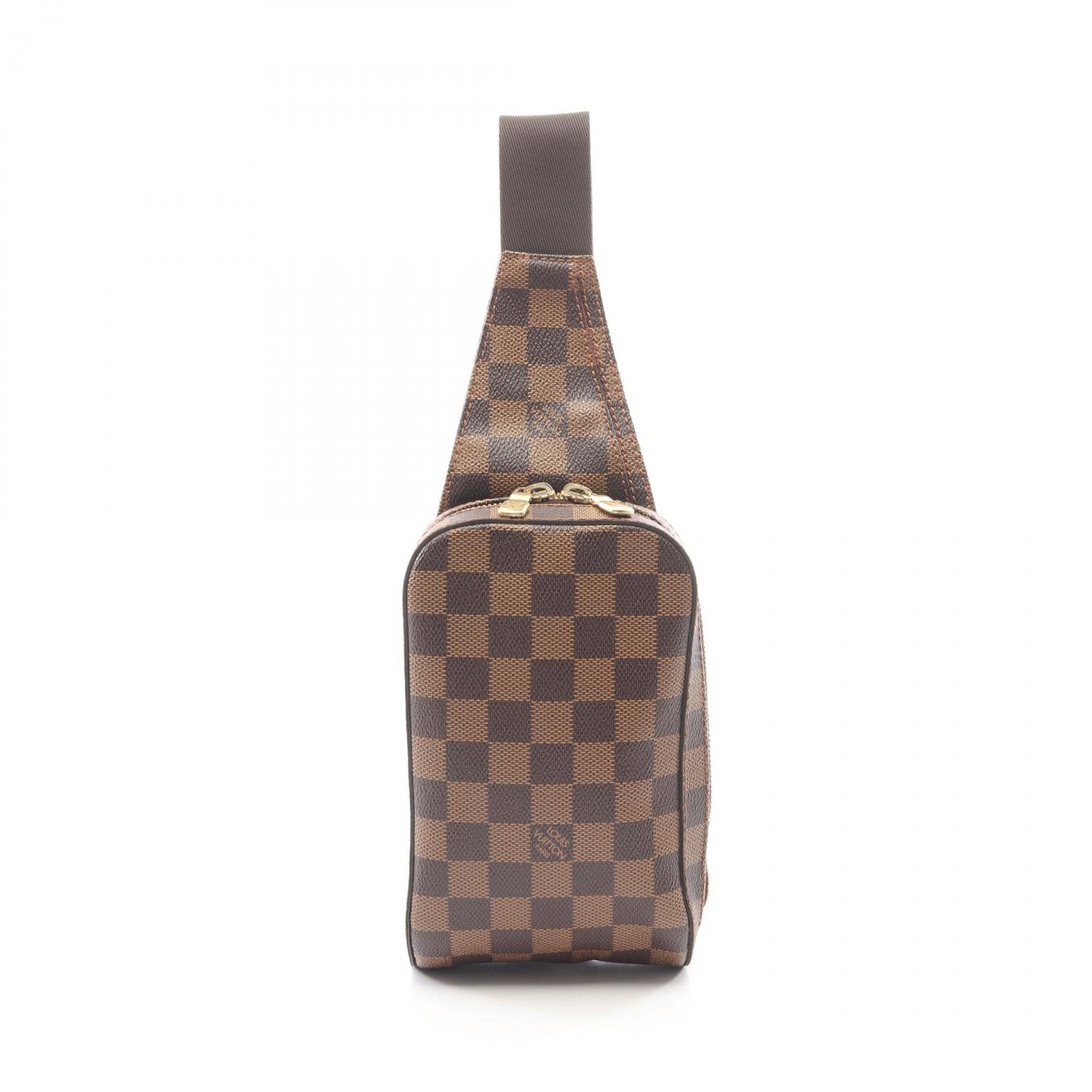 ルイ・ヴィトン LOUIS VUITTON ジェロニモス ダミエエベヌ ウエストバッグ ボディバッグ バッグ PVCコーティングキャンバス メンズ レディース ブラウン系 N51994 【中古】