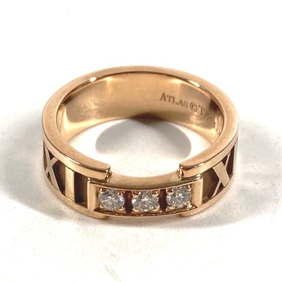 ティファニー TIFFANY&Co. アトラス 3P ダイヤ ダイヤモンド K18 金 18K アクセサリー ジュエリー リング・指輪 Au750 ピンクゴールド