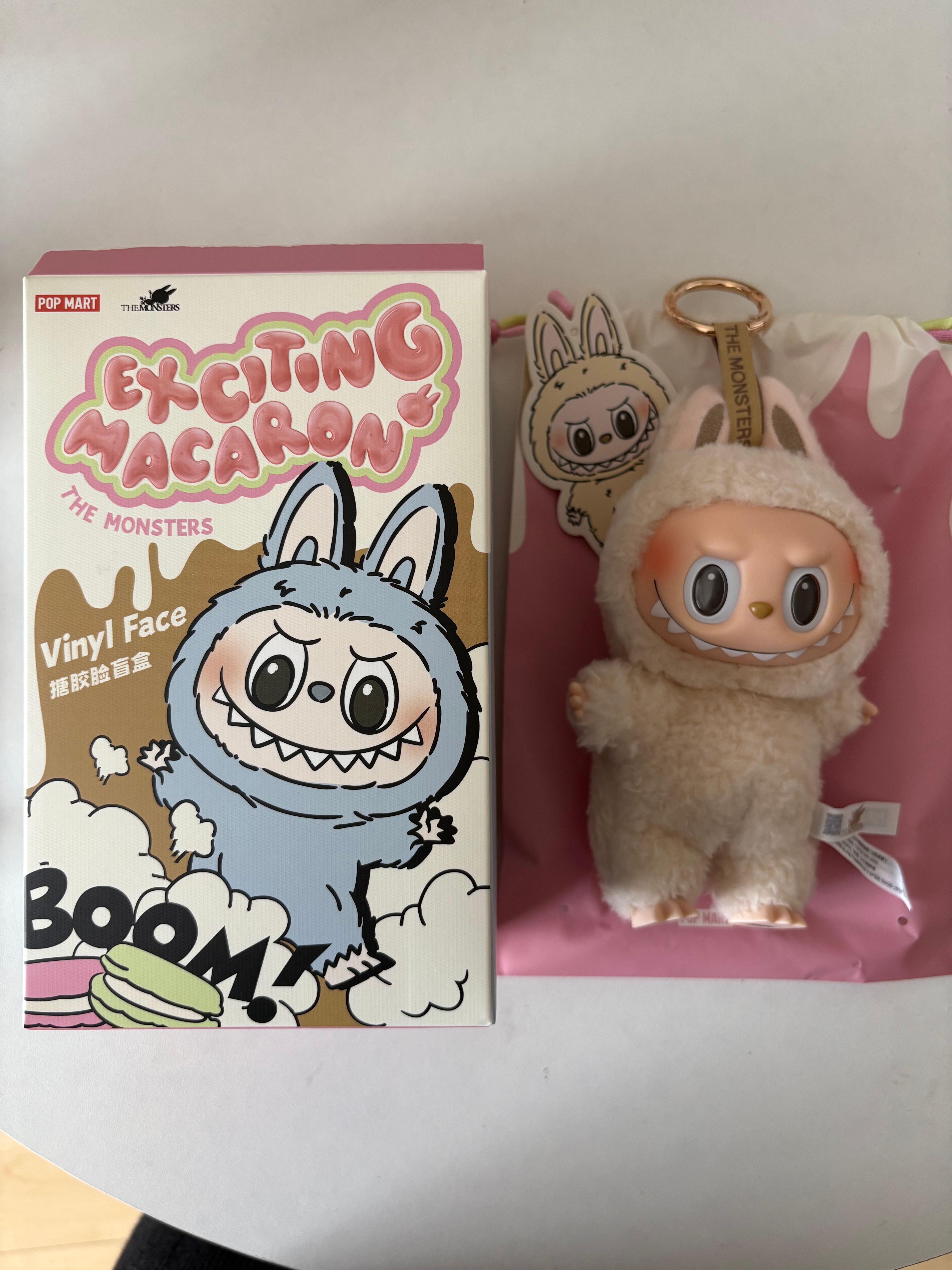 POP MART THE MONSTERS (LABUBU) Exciting Macaron Plush Series SOYMILK