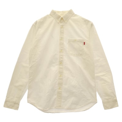 Supreme シュプリーム 長袖シャツ ワングラム期 ボタンダウン フランネル シャツ 長袖 ホワイト系 S【中古】