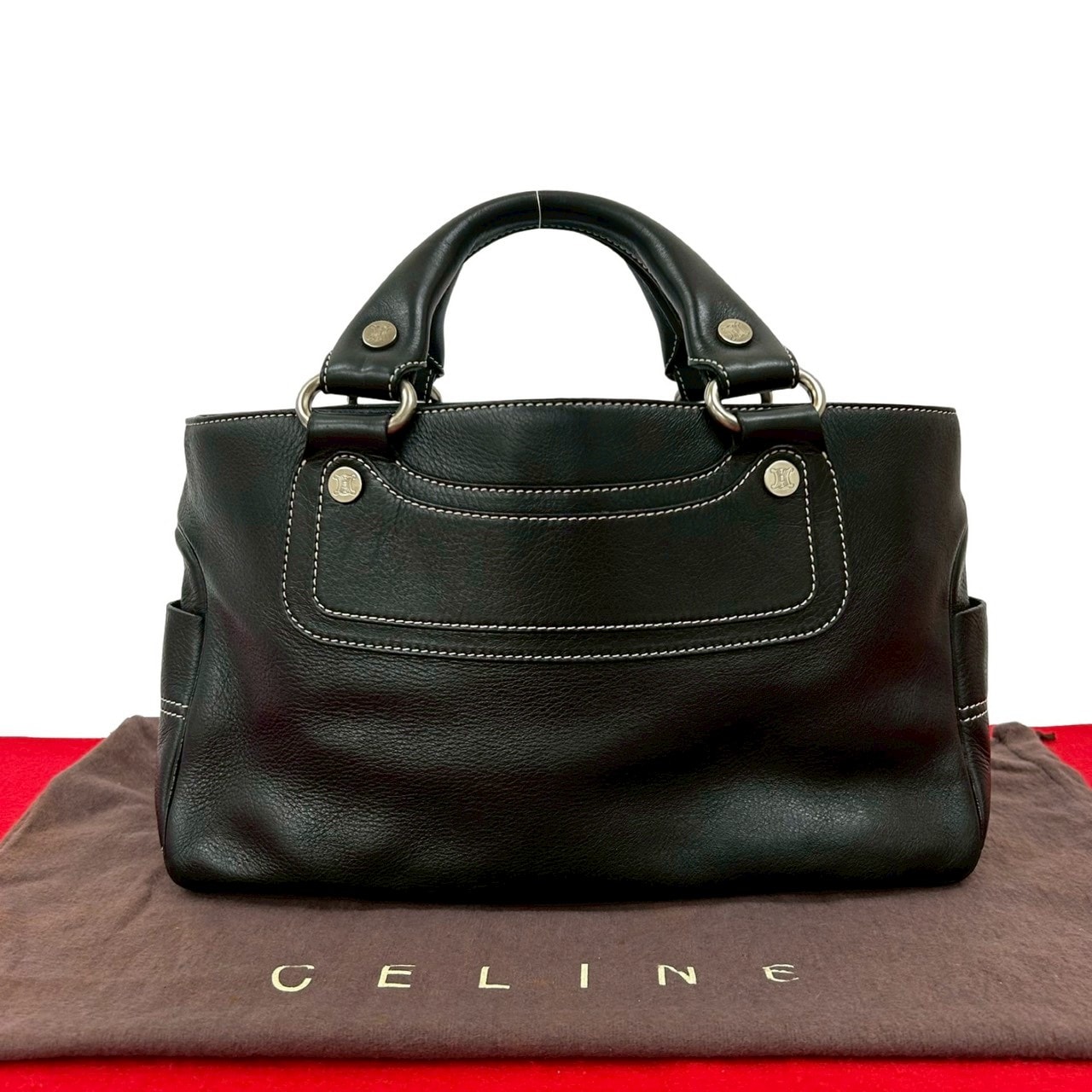 CELINE セリーヌ ブギーバッグ レザー ハンドバッグ ブラック
27826