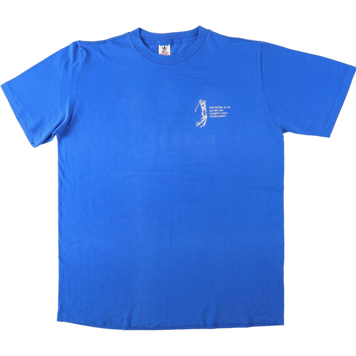 古着 80~90年代 アディダス adidas スポーツTシャツ USA製 メンズXL相当/eaa666673