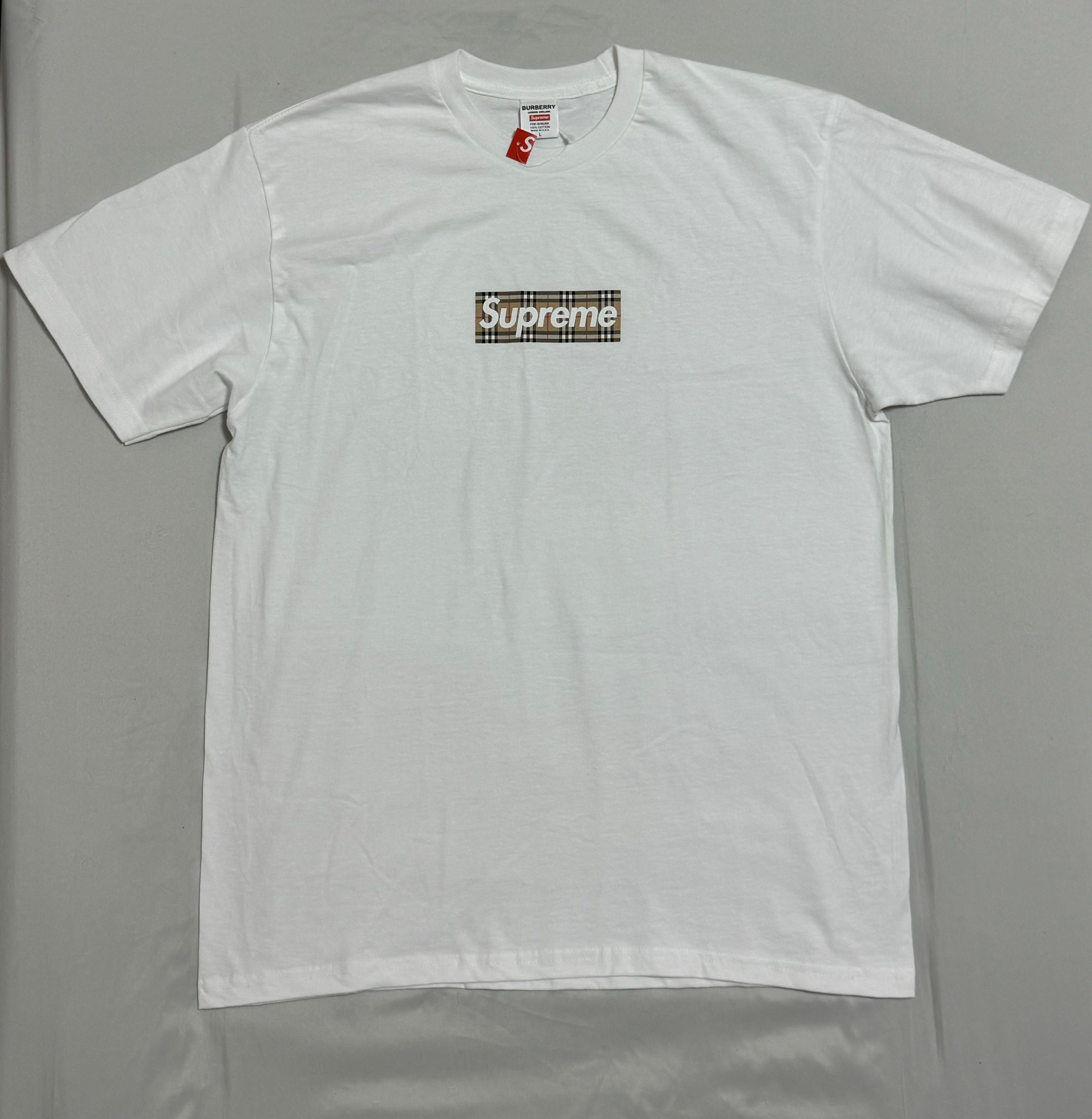 Supreme / Burberry Box Logo Tee "White"