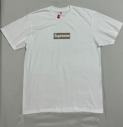 Supreme / Burberry Box Logo Tee "White"