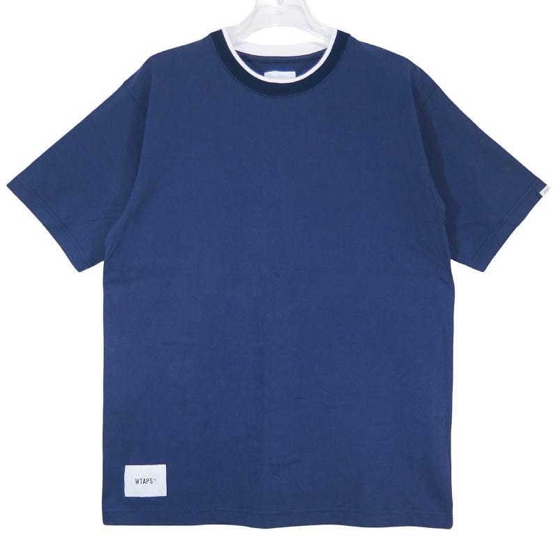 WTAPS ダブルタップス 21SS RINGER/SS/COTTON 211ATDT-CSM29 リンガー ショートスリーブ Tシャツ コットン ネイビー カットソー サイズ02(M)