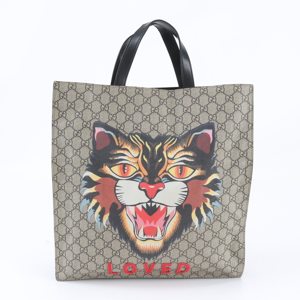 ■美品 グッチ GGスプリームアングリーキャット 450950