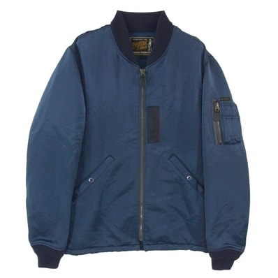 HYSTERIC GLAMOUR ヒステリックグラマー 15AW 0251AB03 0251AB03 MA-1 ボンバー ジャケット ブルゾン ネイビー系 L【中古】