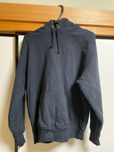 Supreme Satin Applique Hooded Sweatshirt "Black"