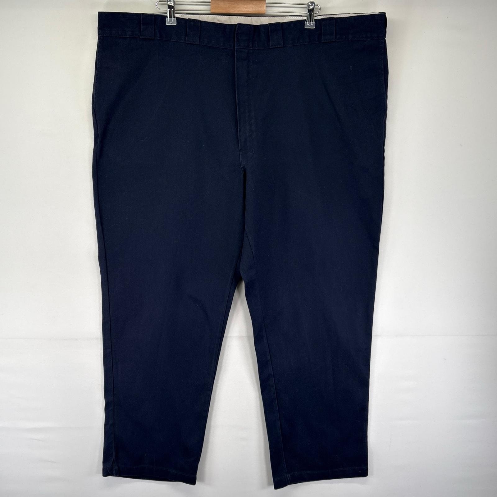 古着 ディッキーズ Dickies パンツ 874 オリジナルフィット ワーク 大きいサイズ ジッパーフライ W50 L32  ネイビー系 メンズ