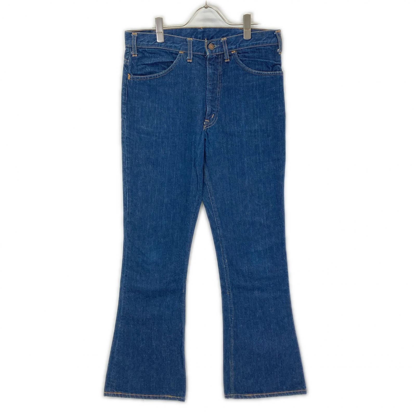 リーバイス 70s 646 インディゴブルー ボタン裏2 42TALONジップ ブーツカットデニムパンツ 表記なし