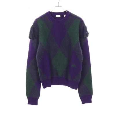 バーバリー BURBERRY ニット 衣料品 トップス ウール メンズ パープル系 / グリーン系 【中古】