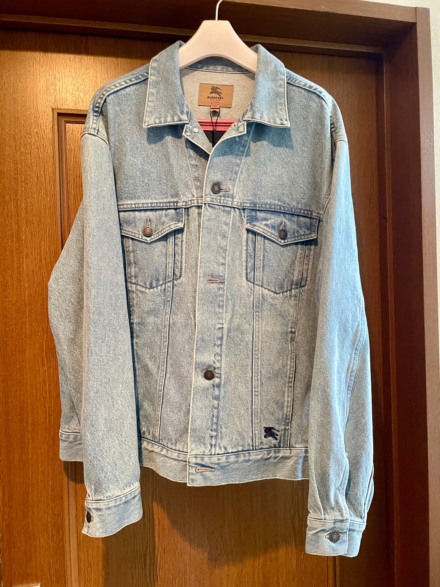 Supreme x Burberry Denim Trucker Jacket "Blue"