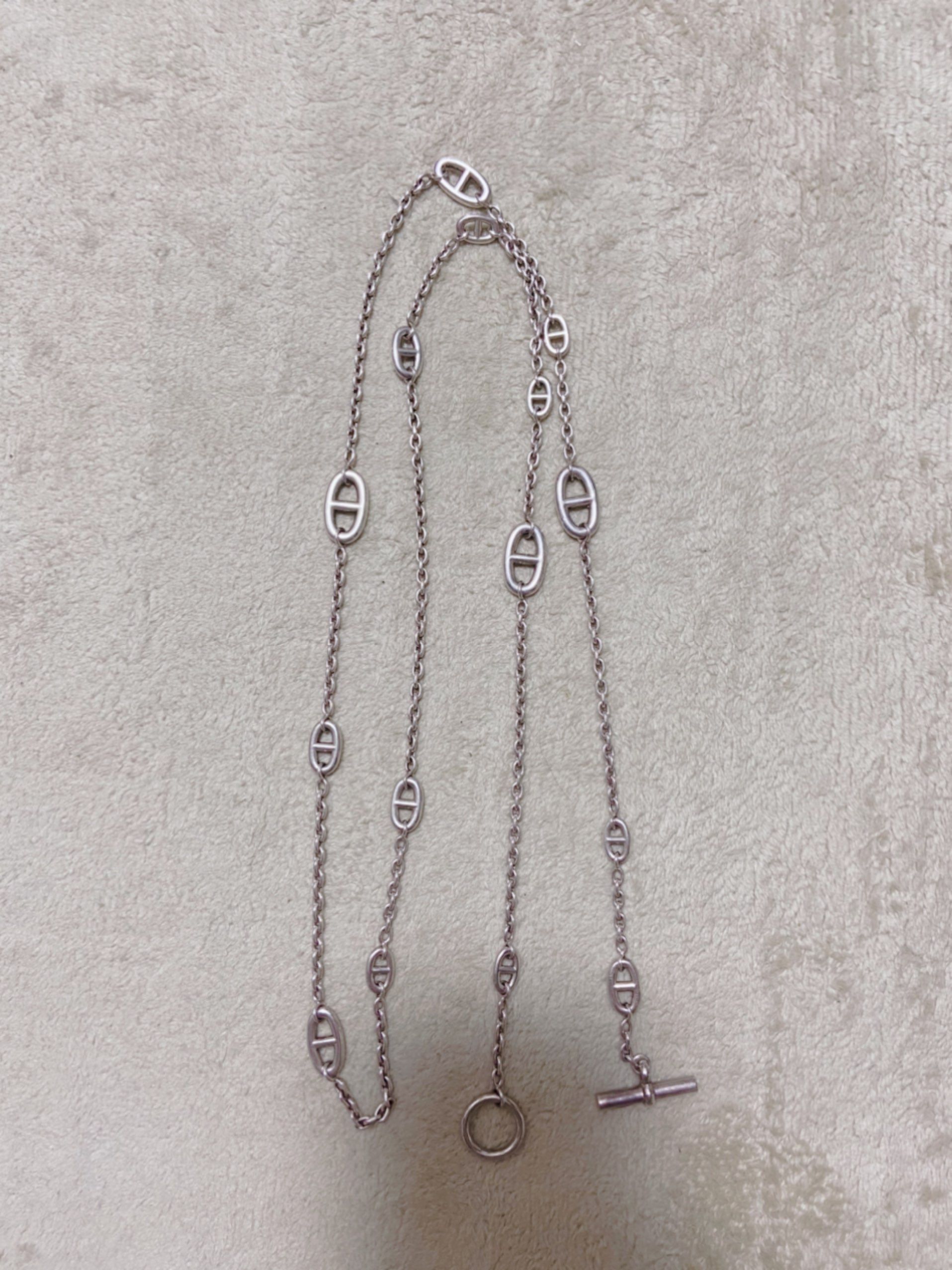Hermes Chaine D'ancre Farandole SV925 Necklace "Silver"