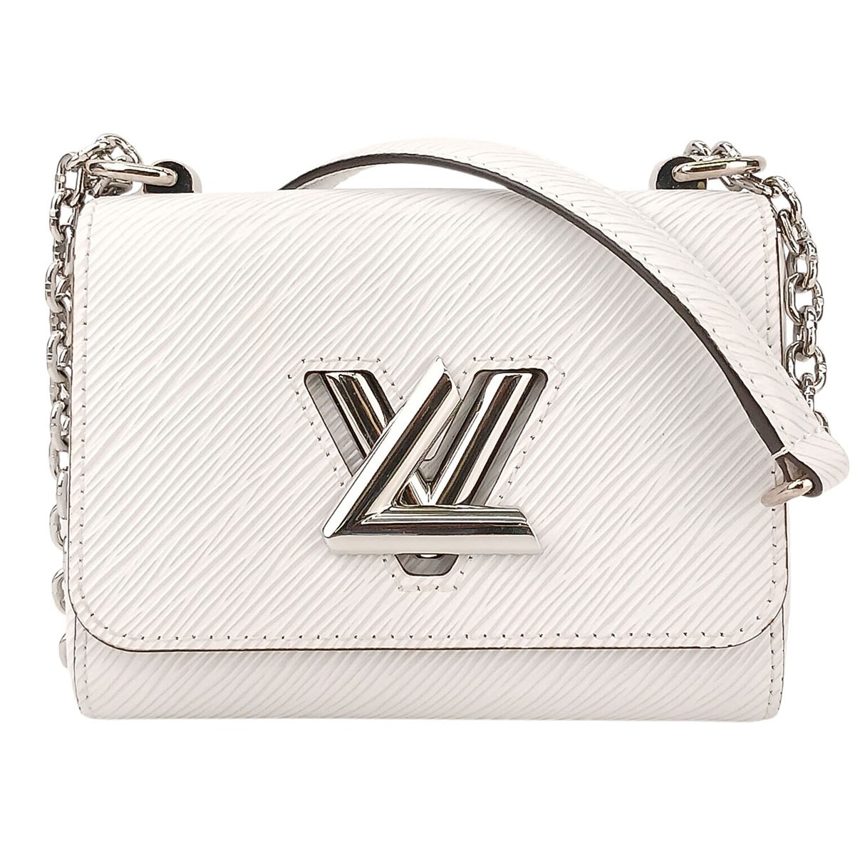 LOUIS VUITTON ルイ・ヴィトン ツイストMINI 2WAY 肩掛け 斜め掛け ショルダーバッグ M56118 エピレザー ホワイト シルバー  レディース【中古】