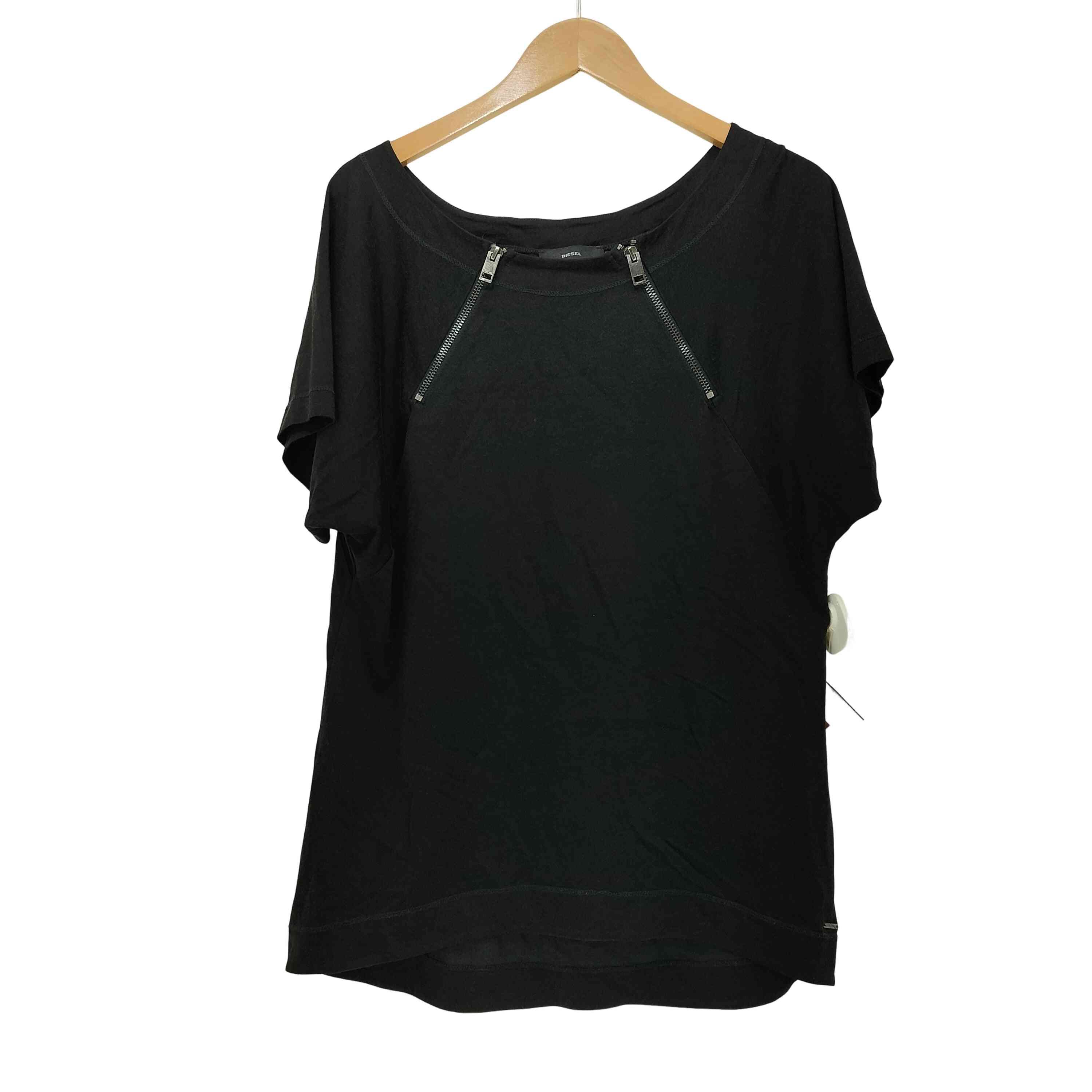 ジップデザイン S/S Tシャツ